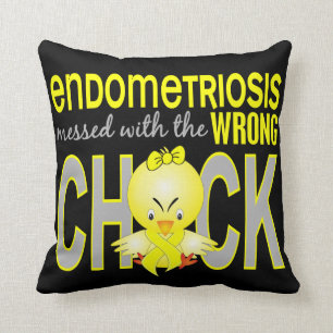 Cojín Decorativo Endometriosis ensuciada con el polluelo incorrecto