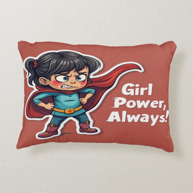 Cojín Decorativo Energía del chica siempre (Reverso)