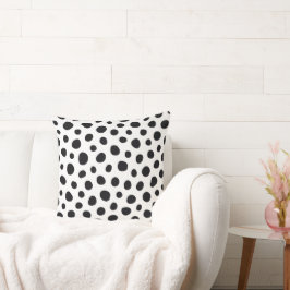 Cojín Decorativo Energía Juguetona Chic Patrón de Manchas de Dálmat