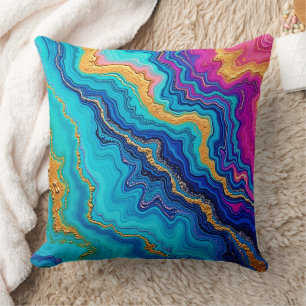 Cojín Decorativo Energía Mística Teal y Oro