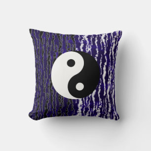Cojín Decorativo Energía Zen Tranquilidad Azul Yin Yang