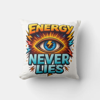 Cojín Decorativo Energy Never Lies – Diseño de logotipo de Electric