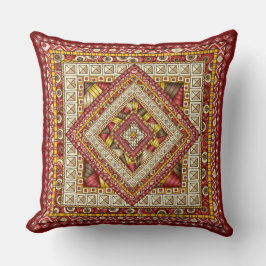 Cojín Decorativo Énfasis de patrón de bloque de pliegues multicolor