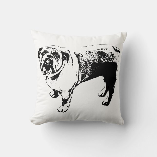 Cojín Decorativo Énfasis en sofás de bulldog (Anverso)