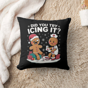 Cojín Decorativo Enfermera de Navidad ¿Probaste con ponerle hielo G