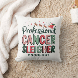Cojín Decorativo Enfermera de Oncología Navidad Cáncer Quimioterapi