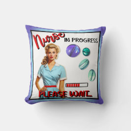 Cojín Decorativo Enfermera Nostálgica Cute En Curso