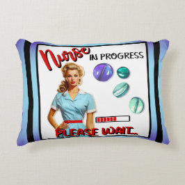 Cojín Decorativo Enfermera Nostálgica Cute En Curso