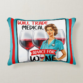 Cojín Decorativo Enfermera Nostálgica Cute Pinup Asesoramiento Come