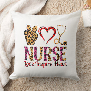 Cojín Decorativo Enfermero Amor Inspira Corazón - Enfermera Motivac