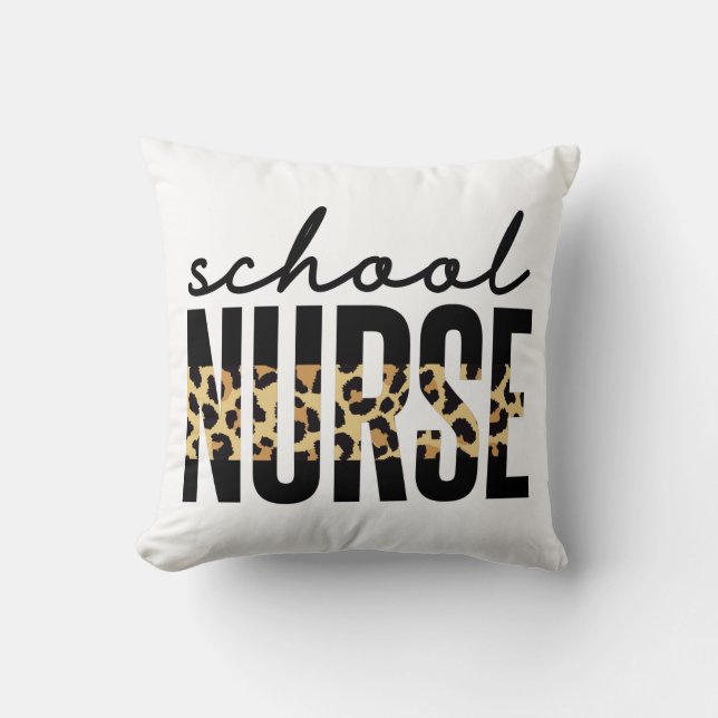 Cojín Decorativo Enfermero escolar | Enfermero escolar RN aprecio r (Anverso)