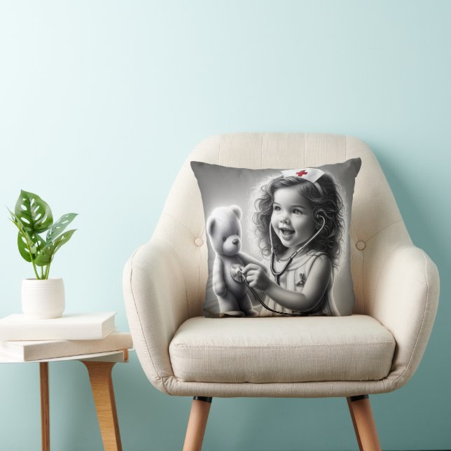 Cojín Decorativo Enfermero Infantil Con Oso De Teddy (Silla)