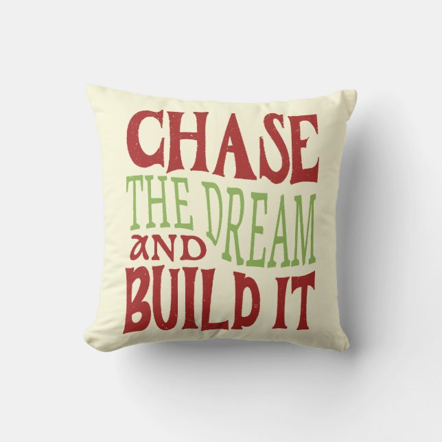 Cojín Decorativo Enfrentar El Sueño Y Construirlo (Anverso)