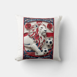 Cojín Decorativo England Lion Strike Soccer, Football Pride Gift