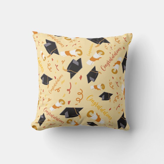 Cojín Decorativo Enhorabuena por la graduación (Anverso)