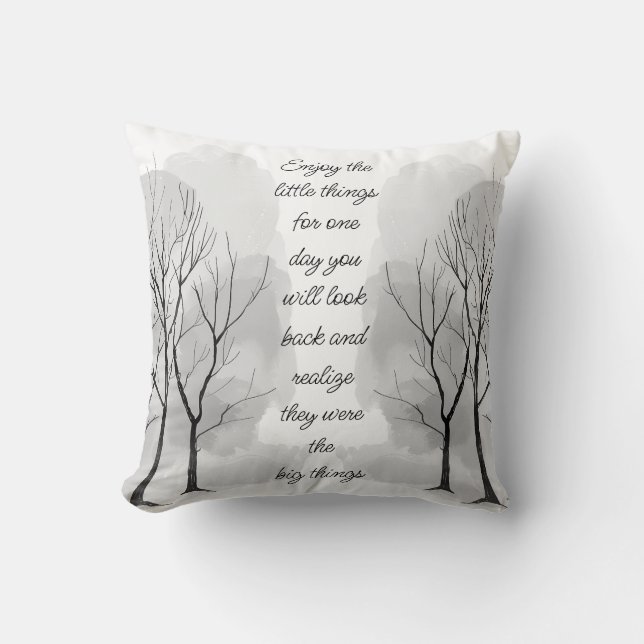 Cojín Decorativo Enjoy Little Things Inspirational Life Quote (Anverso)