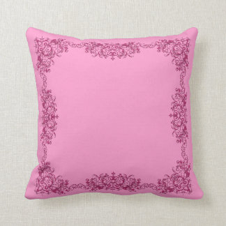 Cojín decorativo enmarcado rosa