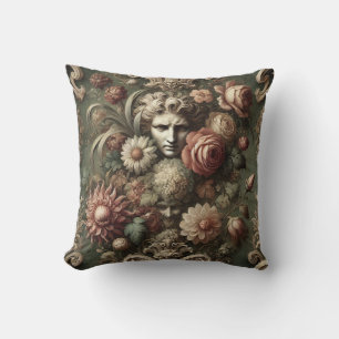 Cojín Decorativo Ennui Elegance - Patrón floral barroco gótico