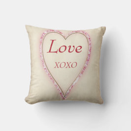 Cojín Decorativo Enorme corazón "amor" XOXO