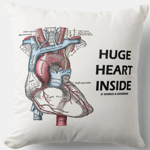 Cojín Decorativo Enorme Corazón Dentro Diagrama de Anatomía del Cor