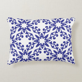 Cojín Decorativo Enrejado Azul Real