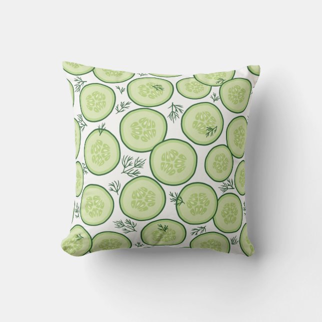 Cojín Decorativo Ensalada de pepino (Anverso)