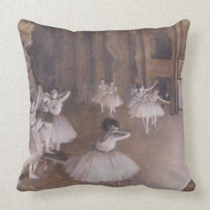 Cojín Decorativo Ensayo en la etapa, 1874 del ballet de Edgar Degas