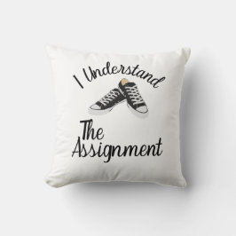 Cojín Decorativo Entiendo el regalo de la concentración azul del vo