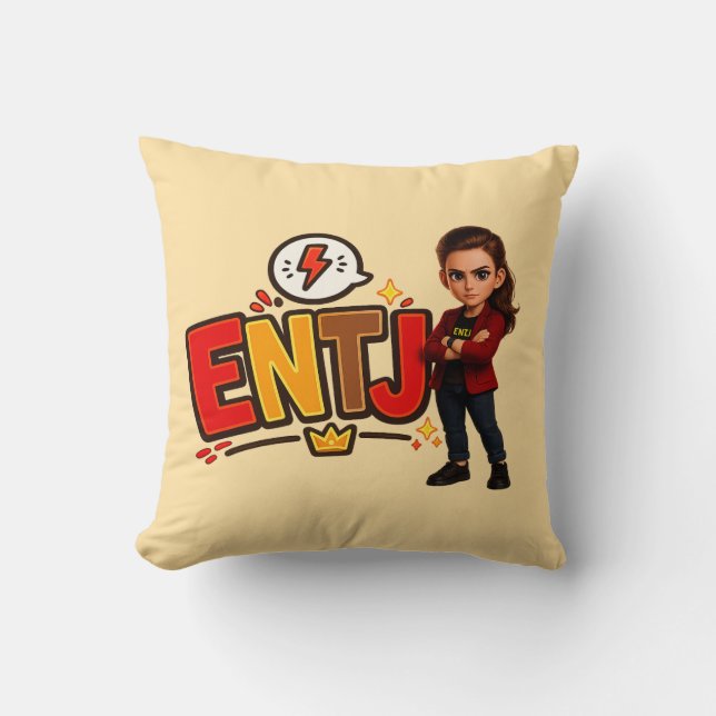 Cojín Decorativo ENTJ — A Conquistadora Visionária (Anverso)