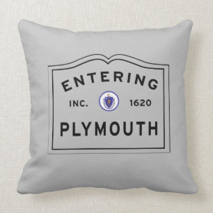 Cojín Decorativo Entrando en el pueblo de Plymouth - ¡Elige un colo