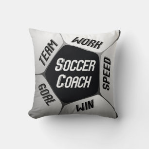 Cojín Decorativo Entrenador de fútbol gracias a gran bola