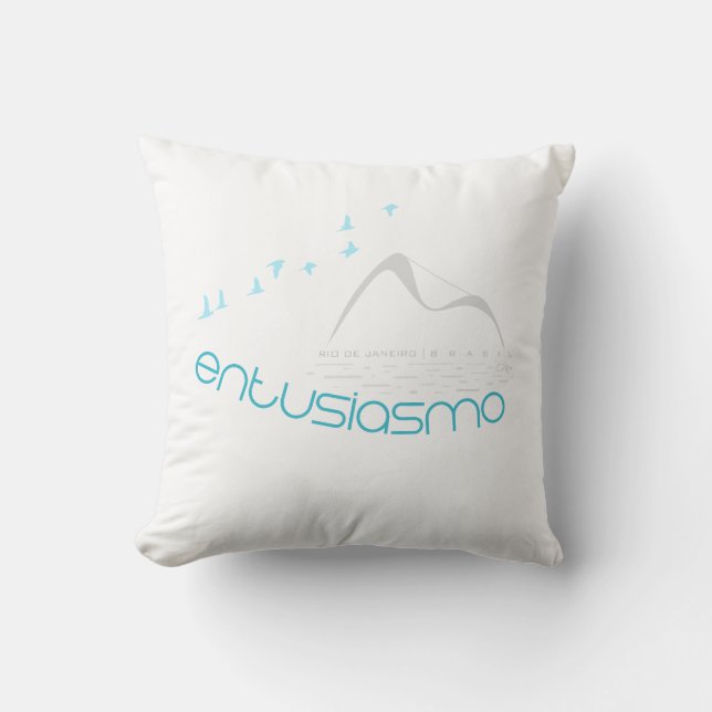 Cojín Decorativo Entusiasmo | Colección de palabras portuguesas (Anverso)