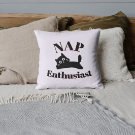 Cojín Decorativo Entusiasta de Nap Cat Cuadros