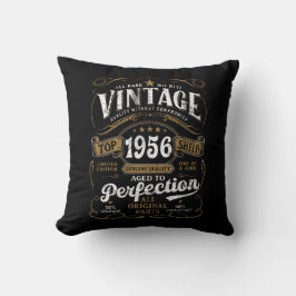 Cojín Decorativo Envejecido a la Perfección 1956 Cumpleaños Vintage