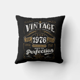 Cojín Decorativo Envejecido a la perfección Vintage 1976 Cumpleaños