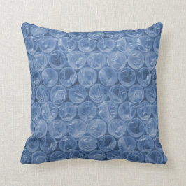 Cojín Decorativo Envoltura de burbuja azul