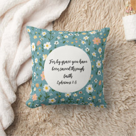 Cojín Decorativo Ephesians 2:8 Christian Throw Pillow