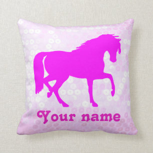 Cojín Decorativo Equestrian lindo con su nombre