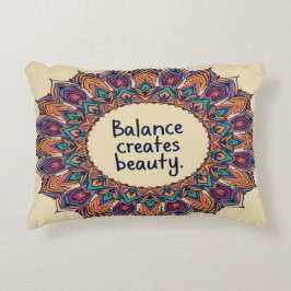 Cojín Decorativo Equilibrio crea belleza - Inspirador