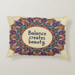 Cojín Decorativo Equilibrio crea belleza - Inspirador