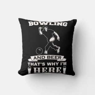 Cojín Decorativo Equipo de boliche divertido papá Regalo Bowling y