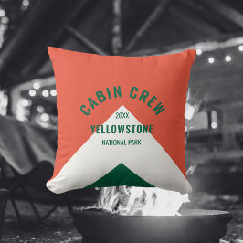 Cojín Decorativo Equipo de cabina Destino Peronalizado Retro Verde 