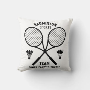 Cojín Decorativo Equipo de deportes de bádminton