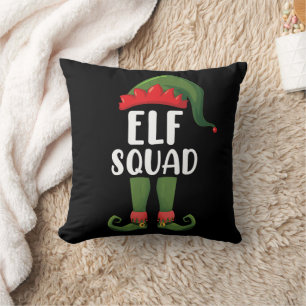 Cojín Decorativo Equipo de Elfos Divertido Navidad Familiar Combina