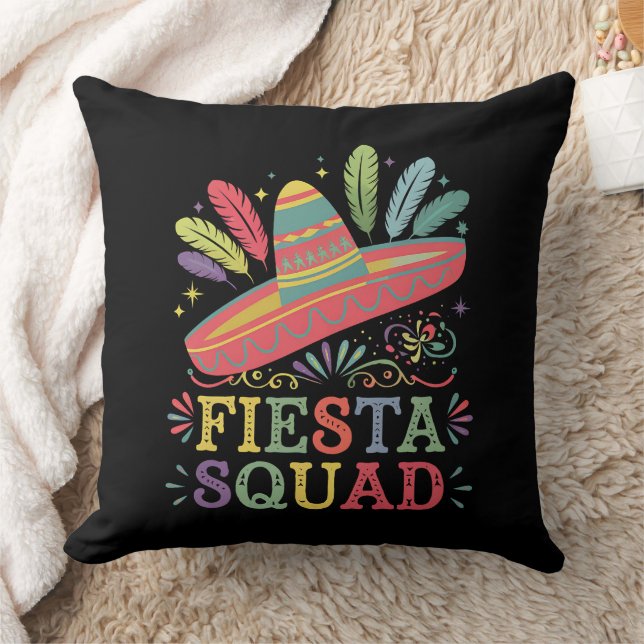 Cojín Decorativo Equipo de Fiesta Cinco de Mayo Familiar Combinando (Manta)