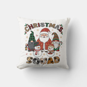 Cojín Decorativo Equipo de Navidad Santa Gnomos Muñecos de Nieve Le