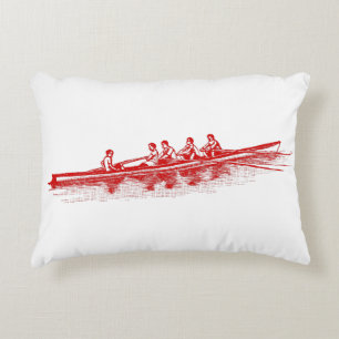 Cojín Decorativo Equipo de Remo de remeros de remo rojo Deportes Ac