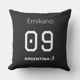 Cojín Decorativo Equipo Nacional Argentino Monocromático Personaliz