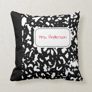 Cojín Decorativo Equipo portátil de composición de mármol person