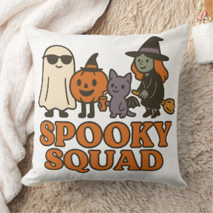 Cojín Decorativo Equipo Siniestro Bruja Adorable Gato Fantasma Cala